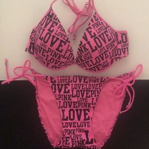 Pink by Victoria’s Secret Hot Pink Bikini 👙